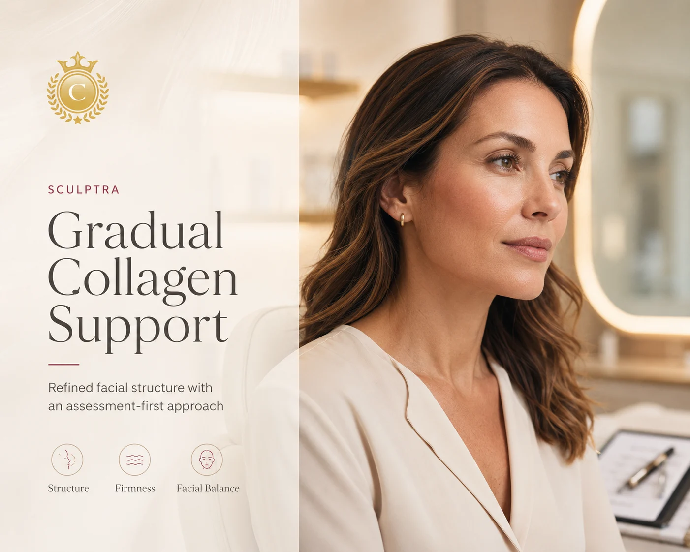 Sculptra consultation at Classy Cosmetic Clinic for gradual collagen support in Thornhill and Newmarket